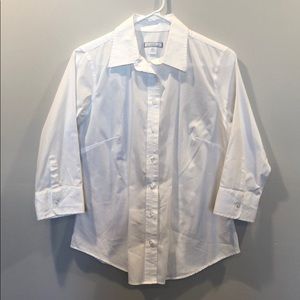 White button up blouse